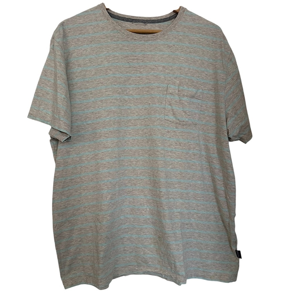 Patagonia Men's Squeaky Clean Pocket T-Shirt Size XL Light Gray Blue Striped